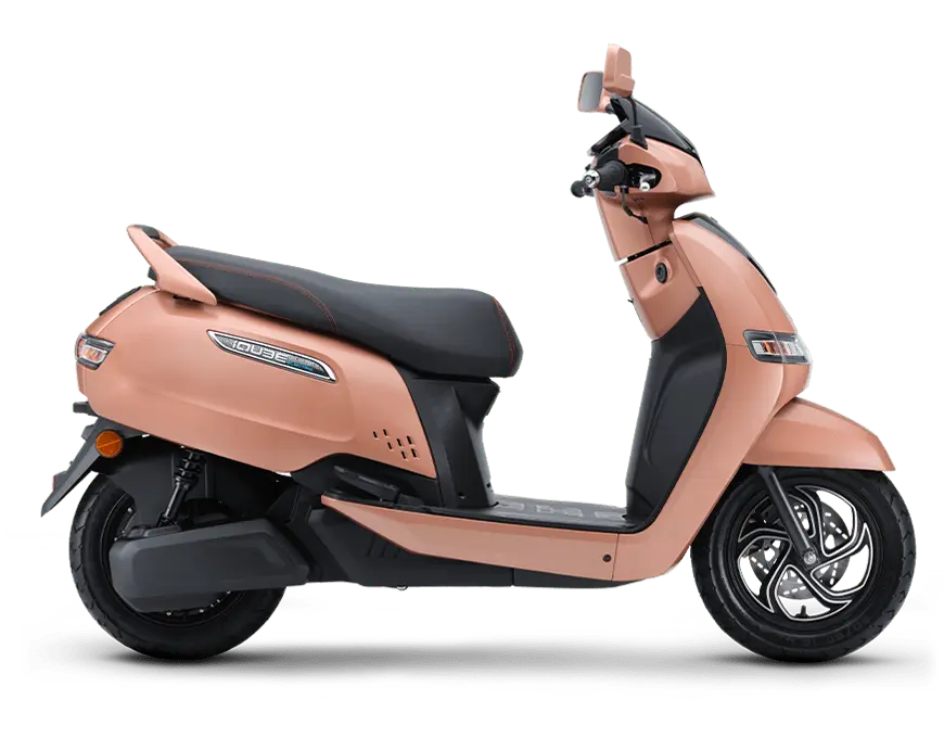 TVS iQube ST Electric Scooter Coral Sand Glossy Colour Right Side View